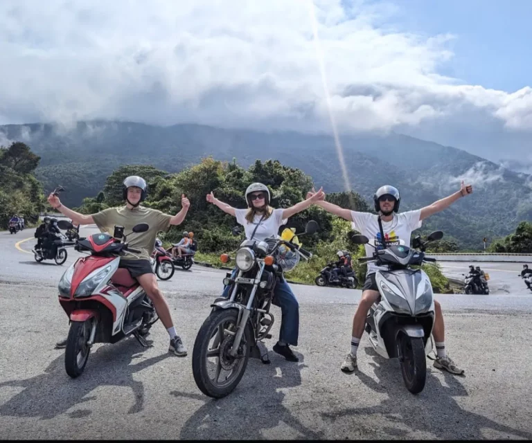 Scenic view of a motorbike on the Ha Giang Loop road